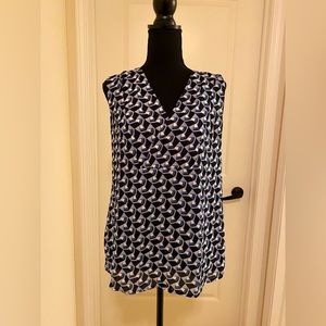 Banana Republic Sleeveless Dressy Print Tank Sz S